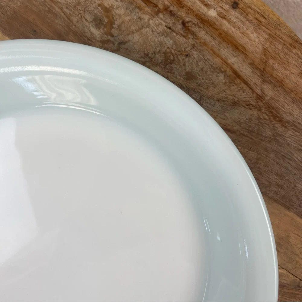 Vintage l 50s Pyrex Ovenware Milk Glass Round Rockabilly Pie Quiche Baking Dish